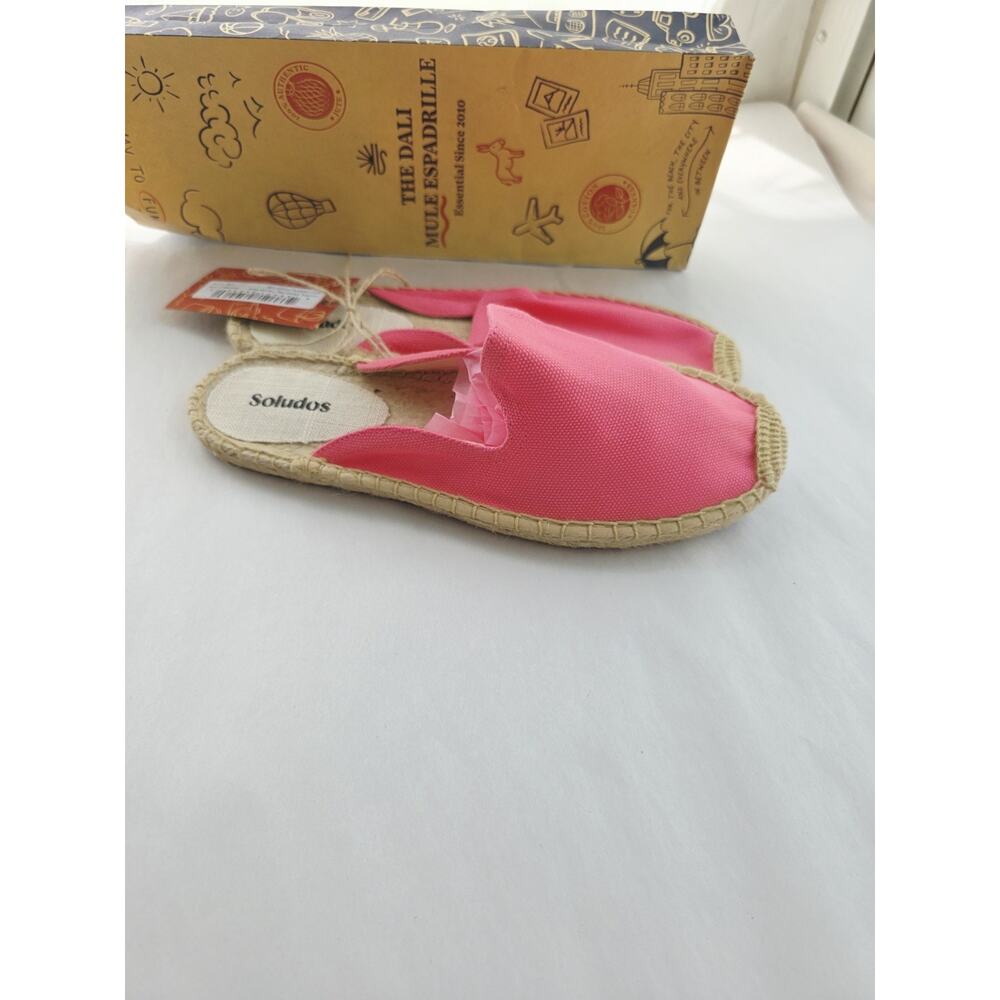 New! Soludos The Dali Mule Espadrille Womens 7/7.5 Bubblegum Pink Slip On - Picture 2 of 6